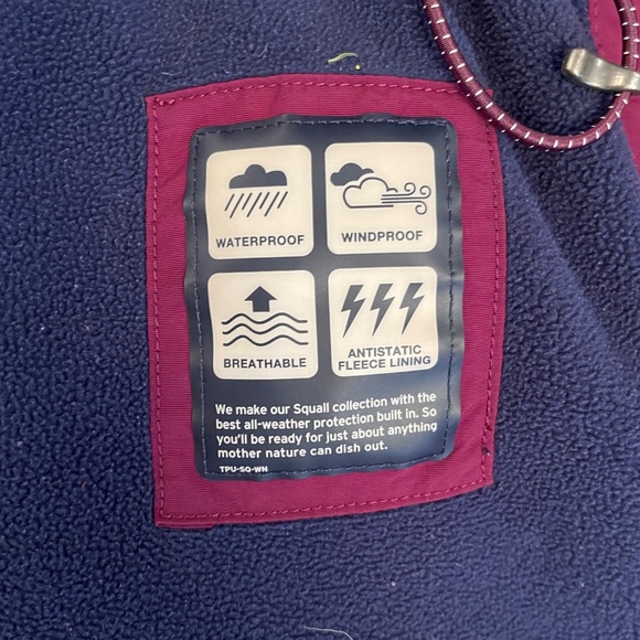 LANDS’ END Squall Parka Women’s XLarge Maroon Hooded Waterproof - Picture 5 of 7